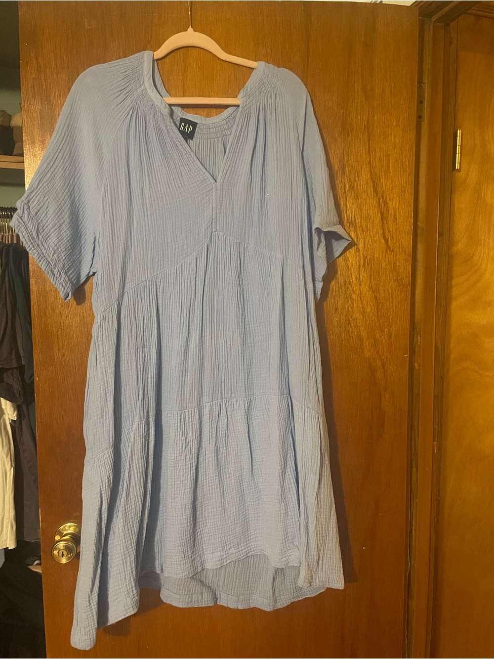 GAP Light Blue Cotton Gauze Dress